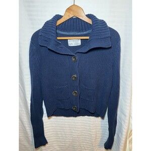 Aeropostale Navy Blue Button Front Knit Cardigan Sweater Size XL